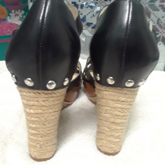 Michael Kors Jet Set 6 Wedge Sandals 9.5 - Picture 4 of 8